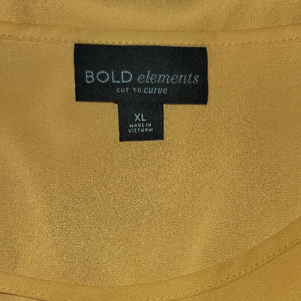 BOLD elements Orange Tie Front Blouse with Cut Out Sz: XL - Picture 6 of 6